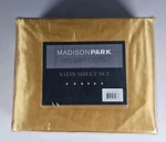 Madison Park Essential Gold Satin Sheet Set Size Queen. Fixed Price $17.96.