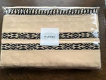 Natori Mindanao Ikat King Flat Sheet Black Parchment. Fixed Price $199.99.
