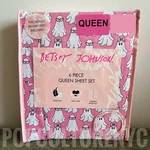 Betsey Johnson Halloween Ghosts 6 Piece Pink Queen Sheet Set Bows Hearts Nwt. Fixed Price $31.00.