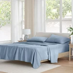 100% Cotton Sheet Set Breathable, Lightweight, Soft With 12" Elastic Pocket Fits. Fixed Price $39.99.