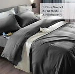 King Size 6 Pcs Bedding Set Cotton Soft And Comfortable Fit Deep Pocket Mattress. Fixed Price $35.88.