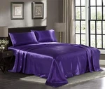 Satin Sheets Queen 4-PIECE Purple Hotel Luxury Slky Bed Extra Soft. Fixed Price $81.65.