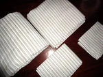 Room Essential Target Ticking Stripe Tan & Charcoal Gray (4PC) Full Sheet Set. Fixed Price $42.40.