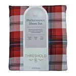 Queen 400 Thread Count Performance Holiday Sheet Set Green/red Plaid - Threshold. Fixed Price $39.99.