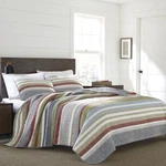 Eddie Bauer Salmon Ladder Quilt Set 3PC 100% Cotton Soft Lightweight Breathable. Fixed Price $89.99.