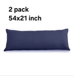 Pack, Evolive Ultra Soft Body Pillow Cover, 21"X54" With Hidden Zipper, Navy. Fixed Price $15.99.