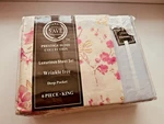 Spirit Linen 6-PIECE King Sheet Set Deep Pockets Up To 16" Rose Floral. Fixed Price $36.95.