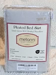 Mellanni Bed Skirt Twin Xl 15" Drop Pleated Light Gray 1800 Brushed Microfiber. Fixed Price $19.95.