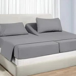 Cotton Bed Sheets 5 Piece Split Set 400 Thread Count 100% Extra Long Staple L.... Fixed Price $69.04.