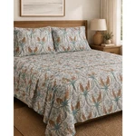 House Of Verdi Tiger Palm Tree Jungle Print King Sheet Set Boho Bungalow. Fixed Price $50.00.