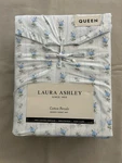 New 4PC Laura Ashley Queen Sheet Set Cottage Sweet Buds Blue Green & White. Fixed Price $66.49.