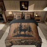Rustic Deer Twin Comforter Set - 7 Piece Kids Cabin Bedding. Fixed Price $83.99.