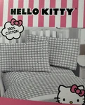 4 Piece Sanrio Hello Kitty Grey & White Queen Sheet Set Nip. Fixed Price $101.15.