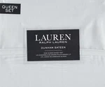 Ralph Lauren Queen Sheet Set Dunham Sateen Silver 4PC Light Gray Farmhouse Chic. Fixed Price $99.99.