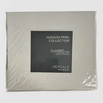 Hudson Park Collection Gray Classic Egyptian Percale Fitted Sheet, Twin.. Fixed Price $30.24.