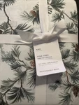 Pottery Barn Pine Tree Printed Sheet Set King Nwt. Fixed Price $148.00.