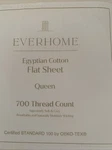 Everhome 700 Tc Queen Flat Sheet Hemstich Ivory Nwt. Fixed Price $41.39.