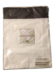 Ballard Designs Twin Flat Sheet**white W/ Brown Band**new Original Package. Fixed Price $16.95.