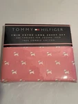 Vtg Tommy Hilfiger Twin Sheet Set Pink White Scottie Dogs 2002 Preppy Nip. Fixed Price $34.99.