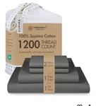Threadmill 100% Supima Cotton Sheets, Luxury 1200 Count .... Fixed Price $75.00.