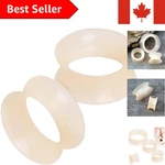 Elegant Ultra Thin Flesh Tone Double Flared Silicone Plugs - For 1/2" Piercings. Fixed Price $21.70.