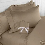 Taupe Solid 4 Bed Sheet Set Choose Size's 1000 Thread Count 100% Egyp Cotton. Fixed Price $85.31.