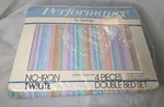 Vtg Performance By Springs No Iron Twilite Double Bed Set Stripe. Fixed Price $21.00.