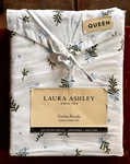 New Laura Ashley Queen Size Cotton Sheet Set Merry Mistletoe Blue. Fixed Price $79.00.