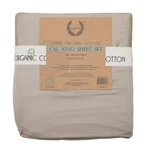 Laurelcrest 100% Organic Cotton Cal King Sheet Set 350 Thread Count Sateen Weave. Fixed Price $59.99.