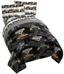 Jay Franco Monster Jam 5 Piece Queen Bed - Includes Comforter & Sheet Set.... Fixed Price $96.66.