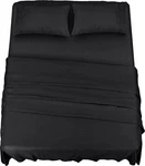 Utopia Bedding - 4 Piece Queen Sheet Set Soft Brushed Microfiber Black. Fixed Price $27.85.