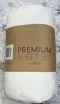 King Premium Sheet 4-PIECE Set By Ienjoy Ultra Soft Hypoallergenic White. Fixed Price $29.00.