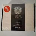 Vince Camuto King Sheet Set 4 Piece Light Ivory 100% Nwt New. Fixed Price $43.00.