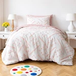 Amazon Basics Kids' Pink Bedding Set, 5-PIECE Jacquard Microfiber Bed-in-a-ba.... Fixed Price $75.76.