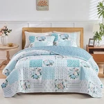 Joyreap 2 Pieces Floral Patchwork Quilt Set Twin, Blue TWIN-68"X86",. Fixed Price $47.99.