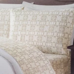 Truly Soft Twin Size Set Double Brushed Beige Scroll. Fixed Price $24.99.