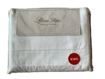 Sferra Bros Italy King Antonia 100% Cotton 4PC Sheet Set White 300 Tc Sateen New. Fixed Price $375.00.