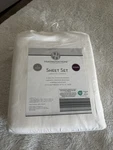 New Huntington Home Queen Bed Sheet 4 Piece Set Fabric Bag Cream Color. Fixed Price $14.99.