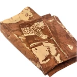 Vtg Martex Bakuba Animals Twin Flat Sheet & Pillowcase Brown Safari Cotton. Fixed Price $18.00.