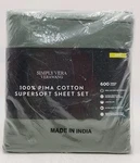 New Simple Vera Wang 100% Pima Cotton Supersoft Sheet Set 600 Tc King Agave. Fixed Price $69.99.