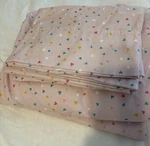 Big One Confetti Sheet Set - 275 Tc Cotton Blend 16" Deep Pink Twin New. Fixed Price $20.50.