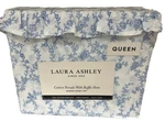 Laura Ashley Queen Sheet Set Victoria Blue Ruffle Floral 4PC Cottage Farmhouse. Fixed Price $79.99.