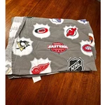 Pottery Barn Teen Nhl Eastern Conference Hockey Teams Sports Flat Sheet Twin. Fixed Price $19.99.