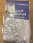 Fresh Ideas Eyelet Bed Skirt, Ruffled Design, 14 Inch Drop, Queen, White. Fixed Price $22.50.