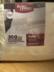 Better Homes & Gardens Twin Sheet Set 300 Tc Damask Stripe Cream. Fixed Price $12.00.
