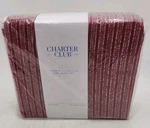 New Charter Club Candy Stripe 100% Cotton 550 Tc Sheet Set Red & White King. Fixed Price $76.99.