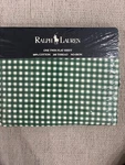 New Ralph Lauren *green Small Gingham Thyme *twin Flat Sheet Irregular. Fixed Price $50.00.
