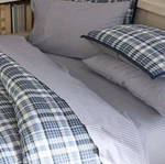 Pottery Barn Teen Oxford Full Flat Sheet Organic Blue White Stripes Pbt. Fixed Price $20.69.