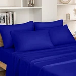 Homeideas Queen Size Bed Sheets - 6 Piece Set (royal Blue) Extra Soft Brushed. Fixed Price $34.93.