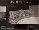 London Fog King Bedding Set Soft Cotton Sheets Premium Quality New. Fixed Price $69.00.